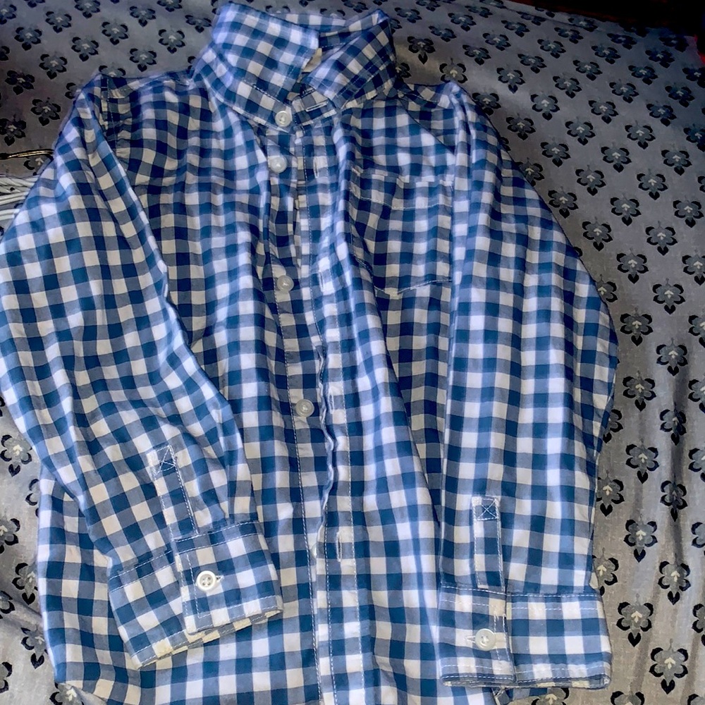 Blue Flannel Button Down Dress Shirt!